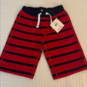BNWT Boys Hanna Andersson Red and Navy Striped Shorts Size 5
